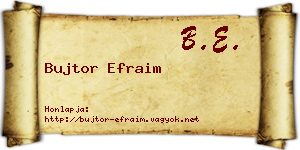 Bujtor Efraim névjegykártya
